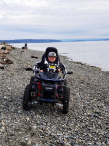 A rocky beach no longer stops Trey!