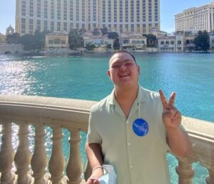 Hector at the Fountains of Bellagio